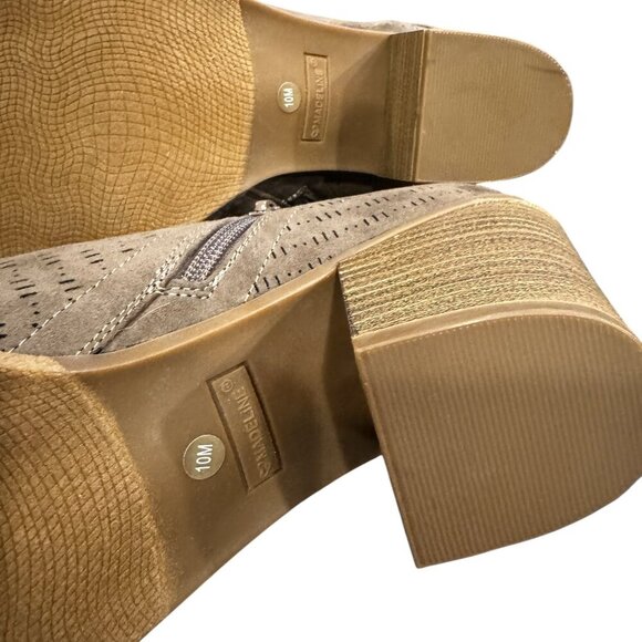 Madeline Girl “Wrenn” Open Toe Stacked Heel Booties – Size 10M - Picture 5 of 5